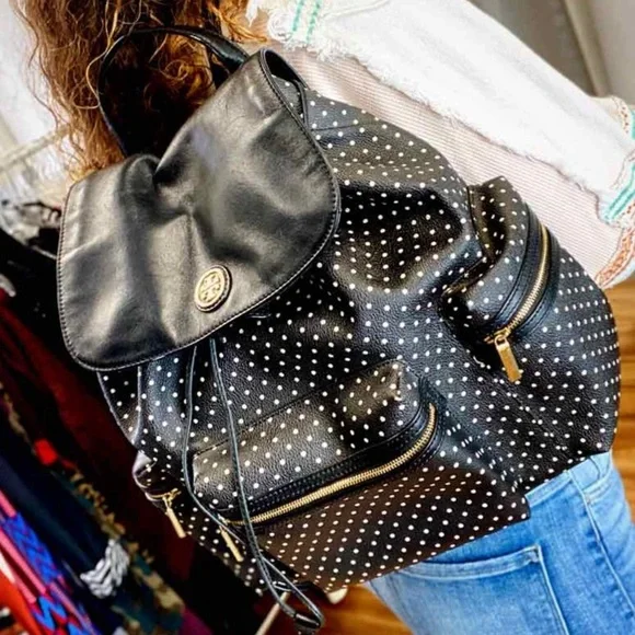 Tory Burch Kerrington Polka Dot Backpack Bag NWOT - Picture 11 of 11